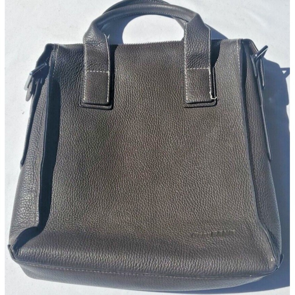 Gear Band Mens Leather Brown Bag Satchel Messenger Bag zip